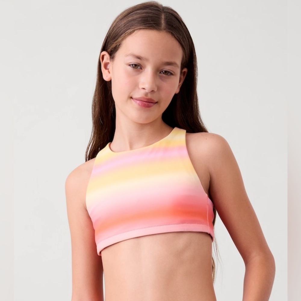 NWT Athleta Girl 2 Piece Reversible High Neck Bikini Top & Swim Bottom Sz XXL/16